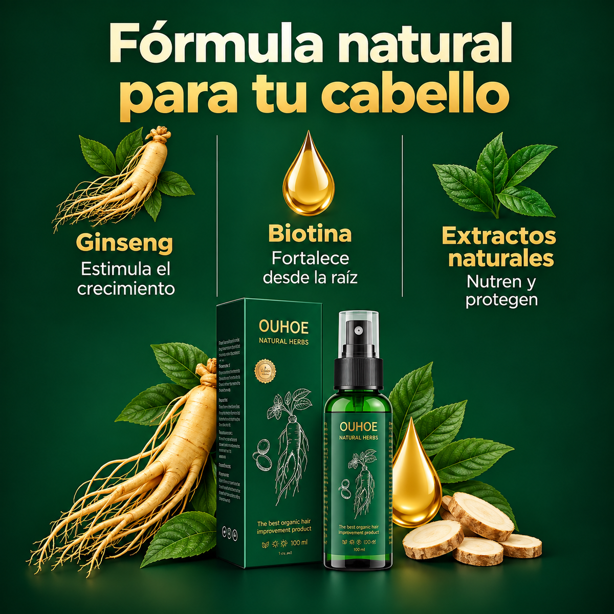 Noir Roots – Tónico Capilar de Ginseng.