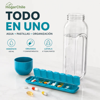 Organizador Semanal Past.+ Botella con Vaso