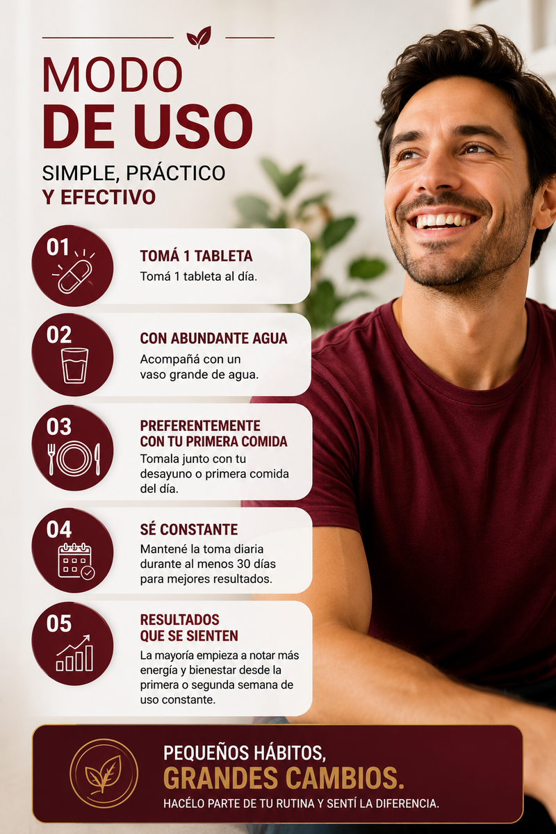 Así de simple: 1 dosis al día